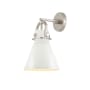Innovations Lighting Newton Cone 15" Tall Wall Sconce Polished Nickel / White