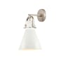 Innovations Lighting Newton Cone 15" Tall Wall Sconce Satin Nickel / White