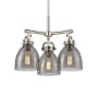 Innovations Lighting Newton Bell 3 Light 20" Wide Pendant Polished Nickel / Plated Smoke