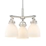 Innovations Lighting Newton Bell 3 Light 20" Wide Pendant Polished Nickel / Matte White