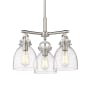 Innovations Lighting Newton Bell 3 Light 20" Wide Pendant Satin Nickel / Seedy