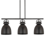 Innovations Lighting Newton Bell 3 Light 42" Wide Linear Pendant Matte Black / Matte Black