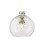 Innovations Lighting Newton Sphere 3 Light 18" Wide Pendant Brushed Brass / Seedy
