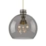 Innovations Lighting Newton Sphere 3 Light 18" Wide Pendant Brushed Brass / Plated Smoke