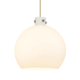Innovations Lighting Newton Sphere 3 Light 18" Wide Pendant Brushed Brass / Matte White