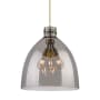 Innovations Lighting Newton Bell 3 Light 18" Wide Pendant Brushed Brass / Plated Smoke