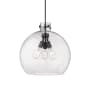 Innovations Lighting Newton Sphere 3 Light 18" Wide Pendant Matte Black / Seedy