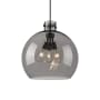 Innovations Lighting Newton Sphere 3 Light 18" Wide Pendant Matte Black / Plated Smoke