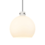 Innovations Lighting Newton Sphere 3 Light 18" Wide Pendant Matte Black / Matte White