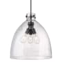 Innovations Lighting Newton Bell 3 Light 18" Wide Pendant Matte Black / Seedy