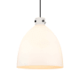 Innovations Lighting Newton Bell 3 Light 18" Wide Pendant Matte Black / Matte White