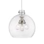 Innovations Lighting Newton Sphere 3 Light 18" Wide Pendant Polished Nickel / Clear