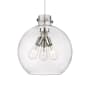Innovations Lighting Newton Sphere 3 Light 18" Wide Pendant Polished Nickel / Seedy