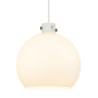 Innovations Lighting Newton Sphere 3 Light 18" Wide Pendant Polished Nickel / Matte White