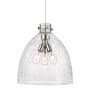 Innovations Lighting Newton Bell 3 Light 18" Wide Pendant Polished Nickel / Seedy