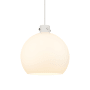 Innovations Lighting Newton Sphere 3 Light 18" Wide Pendant Satin Nickel / Matte White