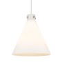 Innovations Lighting Newton Cone 3 Light 18" Wide Pendant Satin Nickel / Matte White