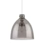 Innovations Lighting Newton Bell 3 Light 18" Wide Pendant Satin Nickel / Plated Smoke