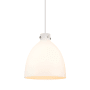 Innovations Lighting Newton Bell 3 Light 18" Wide Pendant Satin Nickel / Matte White