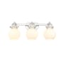 Innovations Lighting Newton Sphere 3 Light 27" Wide Vanity Light Polished Nickel / Matte White