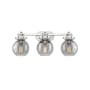 Innovations Lighting Newton Sphere 3 Light 27" Wide Vanity Light Satin Nickel / Plated Smoke