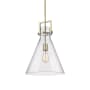 Innovations Lighting Newton Cone 14" Wide Pendant Brushed Brass / Seedy