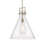 Innovations Lighting Newton Cone 18" Wide Pendant Brushed Brass / Seedy