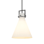 Innovations Lighting Newton Cone 14" Wide Pendant Matte Black / Matte White