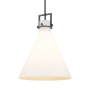Innovations Lighting Newton Cone 18" Wide Pendant Matte Black / Matte White