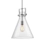 Innovations Lighting Newton Cone 14" Wide Pendant Polished Nickel / Clear