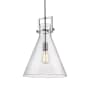 Innovations Lighting Newton Cone 14" Wide Pendant Polished Nickel / Seedy