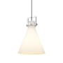 Innovations Lighting Newton Cone 14" Wide Pendant Polished Nickel / Matte White