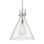 Innovations Lighting Newton Cone 18" Wide Pendant Polished Nickel / Clear