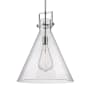 Innovations Lighting Newton Cone 18" Wide Pendant Polished Nickel / Seedy