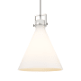 Innovations Lighting Newton Cone 18" Wide Pendant Polished Nickel / Matte White
