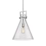 Innovations Lighting Newton Cone 14" Wide Pendant Satin Nickel / Seedy