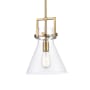 Innovations Lighting Newton Cone 10" Wide Pendant Brushed Brass / Clear