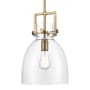 Innovations Lighting Newton Bell 10" Wide Mini Pendant with Glass Shade Brushed Brass