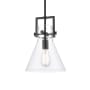 Innovations Lighting Newton Cone 10" Wide Pendant Matte Black / Clear