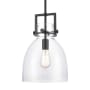 Innovations Lighting Newton Bell 10" Wide Mini Pendant with Glass Shade Matte Black