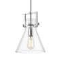 Innovations Lighting Newton Cone 10" Wide Pendant Polished Nickel / Seedy