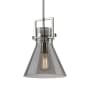 Innovations Lighting Newton Cone 10" Wide Pendant Polished Nickel / Plated Smoke