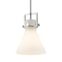 Innovations Lighting Newton Cone 10" Wide Pendant Polished Nickel / Matte White