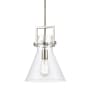 Innovations Lighting Newton Cone 10" Wide Pendant Satin Nickel / Clear