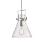 Innovations Lighting Newton Cone 10" Wide Pendant Satin Nickel / Seedy