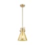 Innovations Lighting Newton Cone 1 Light 8" Wide Mini Pendant Champagne Bronze / Mercury