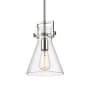 Innovations Lighting Newton Cone 8" Wide Mini Pendant Polished Nickel / Clear