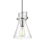 Innovations Lighting Newton Cone 8" Wide Mini Pendant Polished Nickel / Seedy