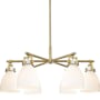 Innovations Lighting Newton Bell 6 Light 26" Wide Chandelier Brushed Brass / White