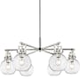 Innovations Lighting Newton Sphere 6 Light 26" Wide Chandelier Polished Nickel / Clear